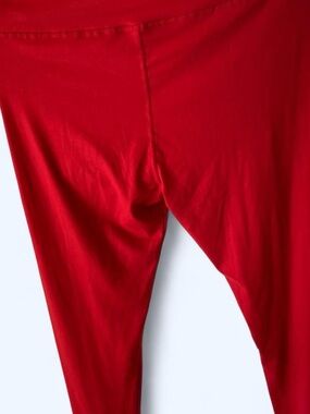 Red satina leggings nwt one size